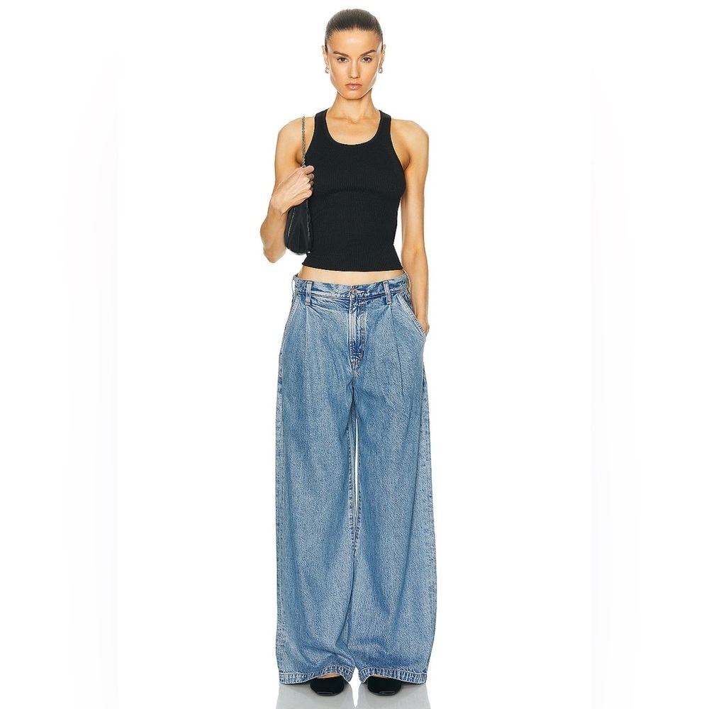 AGOLDE Ellis Trouser Jeans – Baffle, Wide Leg, Made in USA size 23 - Picture 15 of 15